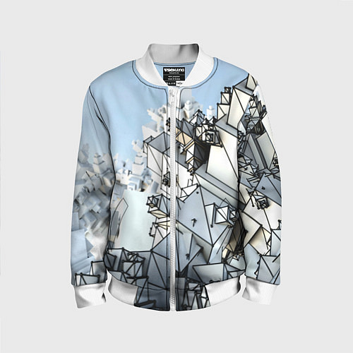 Детский бомбер Новый мир нейросети / 3D-Белый – фото 1