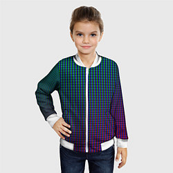 Бомбер детский Multicolored texture, цвет: 3D-белый — фото 2