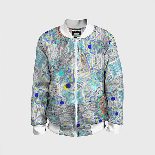 Детский бомбер Абстракция Фиона / 3D-Белый – фото 1
