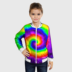 Бомбер детский Тай-дай, цвет: 3D-белый — фото 2