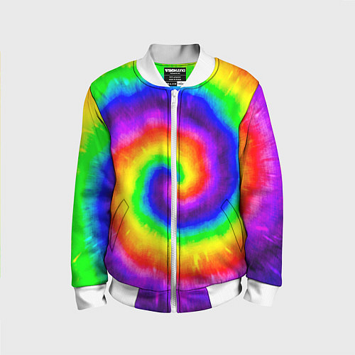 Детский бомбер Тай-дай / 3D-Белый – фото 1