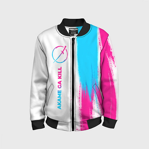 Детский бомбер Akame ga Kill neon gradient style: по-вертикали / 3D-Черный – фото 1