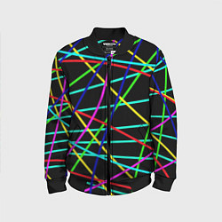 Детский бомбер Яркие полосы абстракция