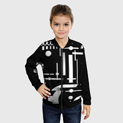 Бомбер детский Геометрическая игра, цвет: 3D-черный — фото 2