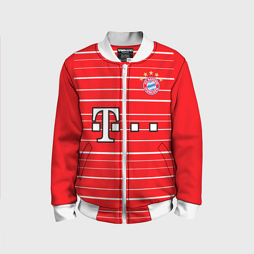 Детский бомбер Джамал Мусиала Бавария Мюнхен форма 2223 домашняя / 3D-Белый – фото 1