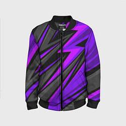 Бомбер детский Спорт униформа - пурпурный, цвет: 3D-черный