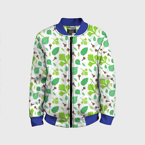 Детский бомбер Green plants / 3D-Синий – фото 1