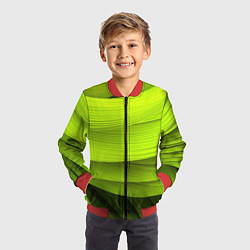 Бомбер детский Зеленый абстрактный фон, цвет: 3D-красный — фото 2