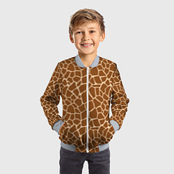 Бомбер детский Пятнистая шкура жирафа, цвет: 3D-серый — фото 2