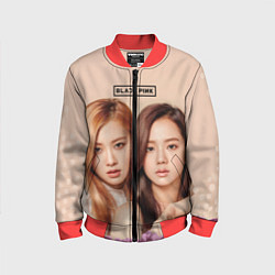 Бомбер детский Blackpink Jisoo and Rose, цвет: 3D-красный