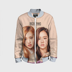 Бомбер детский Blackpink Jisoo and Rose, цвет: 3D-серый