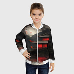 Бомбер детский Домик у озера, цвет: 3D-белый — фото 2