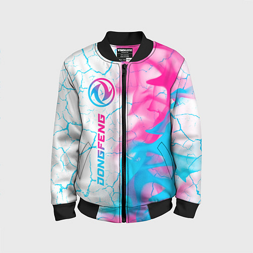 Детский бомбер Dongfeng neon gradient style: по-вертикали / 3D-Черный – фото 1