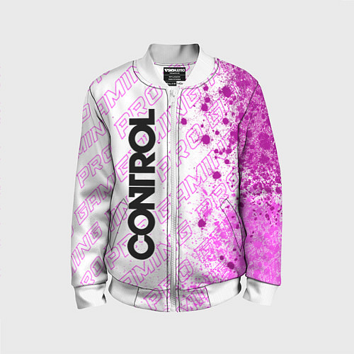 Детский бомбер Control pro gaming: по-вертикали / 3D-Белый – фото 1