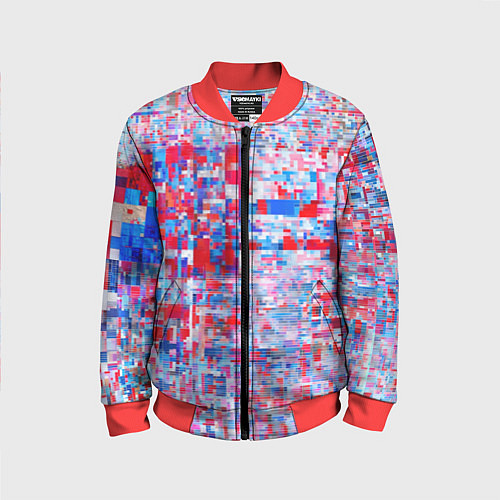 Детский бомбер Пестрые краски / 3D-Красный – фото 1
