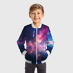 Бомбер детский Space and islands, цвет: 3D-белый — фото 2