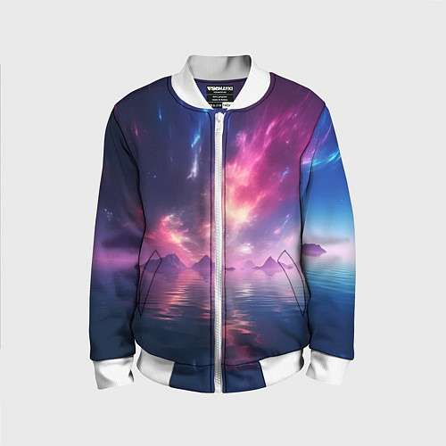 Детский бомбер Space and islands / 3D-Белый – фото 1