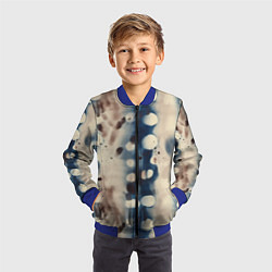 Бомбер детский Тай дай паттерн, цвет: 3D-синий — фото 2
