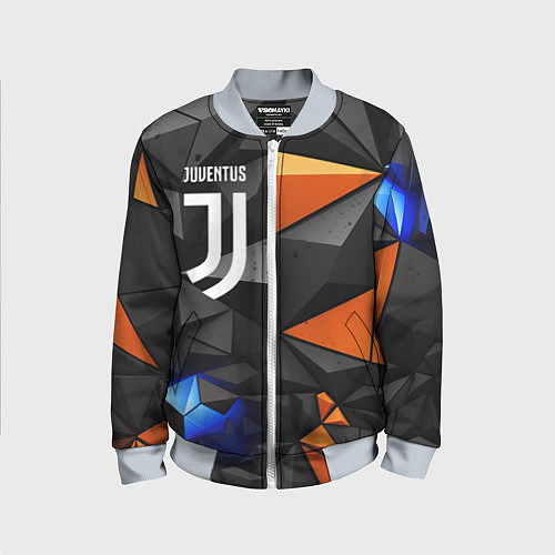 Детский бомбер Juventus orange black style / 3D-Серый – фото 1