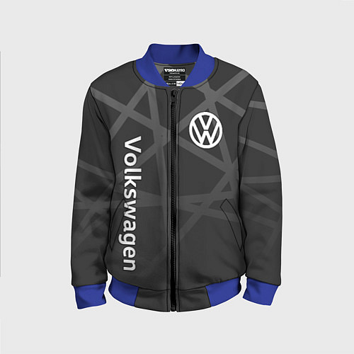 Детский бомбер Volkswagen - classic black / 3D-Синий – фото 1