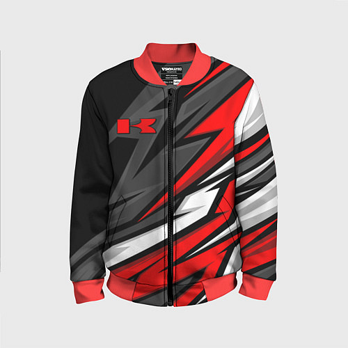 Детский бомбер Kawasaki - red uniform / 3D-Красный – фото 1