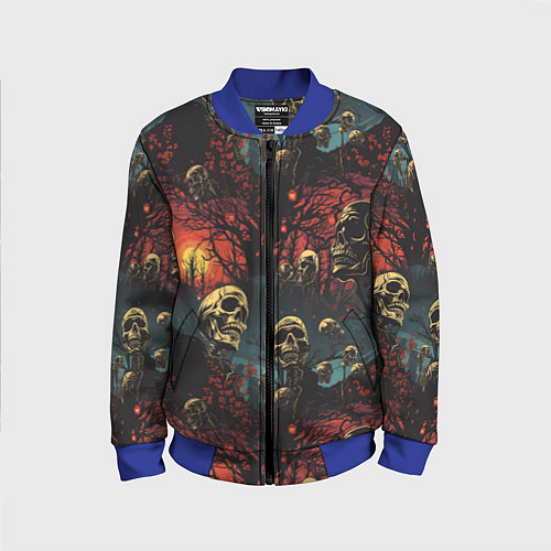 Детский бомбер Нечистый дух / 3D-Синий – фото 1