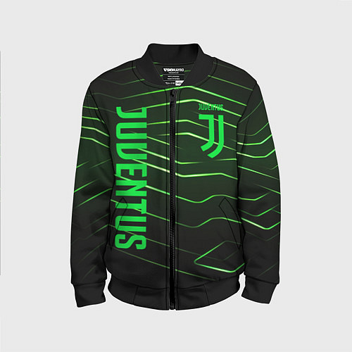 Детский бомбер Juventus 2 green logo / 3D-Черный – фото 1