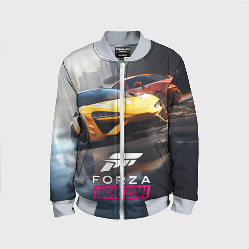 Детский бомбер Forza Horizon / 3D-Серый – фото 1