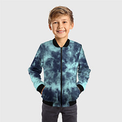 Бомбер детский Tie-Dye дизайн, цвет: 3D-черный — фото 2