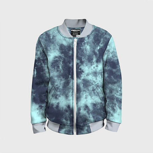Детский бомбер Tie-Dye дизайн / 3D-Серый – фото 1