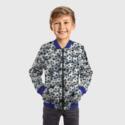 Бомбер детский Узор с мячиками, цвет: 3D-синий — фото 2