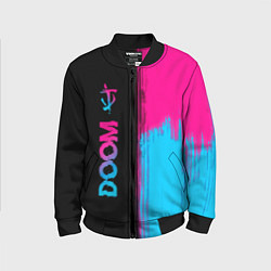 Детский бомбер Doom - neon gradient: по-вертикали