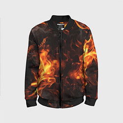 Бомбер детский Fire style, цвет: 3D-черный