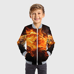 Бомбер детский Black fire style, цвет: 3D-серый — фото 2