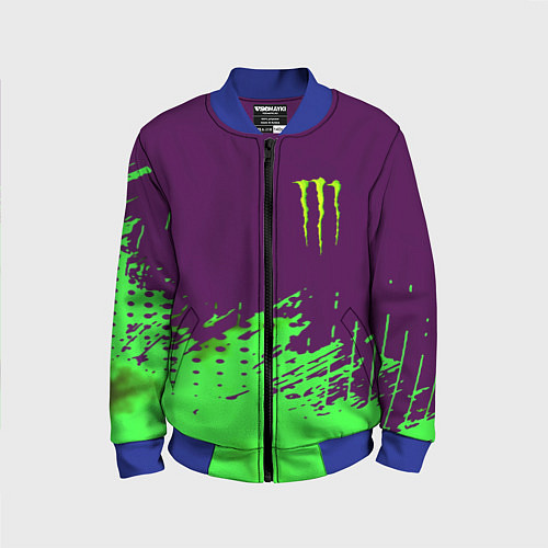 Детский бомбер Monster energy taurin / 3D-Синий – фото 1