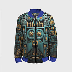 Бомбер детский Рисунок в египетском стиле, цвет: 3D-синий