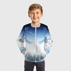 Бомбер детский Молниеносный разряд, цвет: 3D-серый — фото 2
