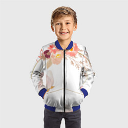 Бомбер детский Make love - not war, цвет: 3D-синий — фото 2