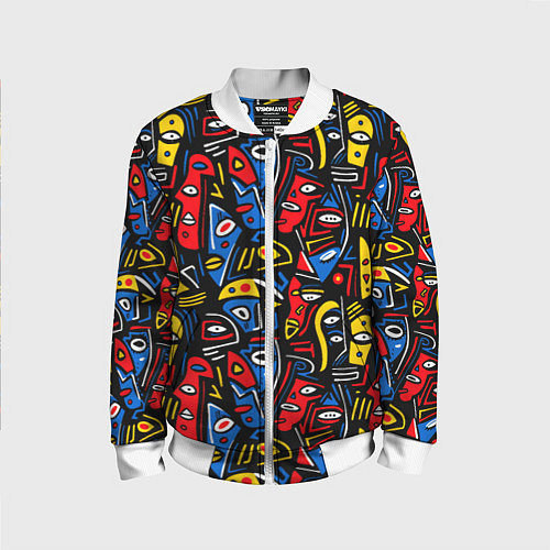 Детский бомбер Африканский мотив / 3D-Белый – фото 1