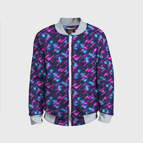 Детский бомбер Неоновый бум / 3D-Серый – фото 1
