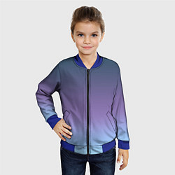 Бомбер детский Градиент синий фиолетовый голубой, цвет: 3D-синий — фото 2