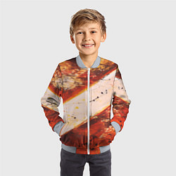 Бомбер детский Горная порода, цвет: 3D-серый — фото 2