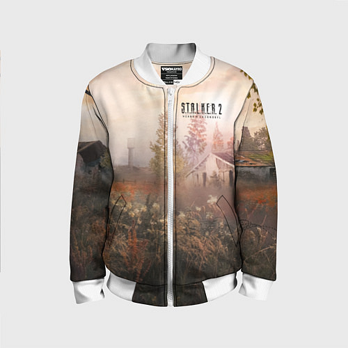 Детский бомбер STALKER 2 посёлок / 3D-Белый – фото 1
