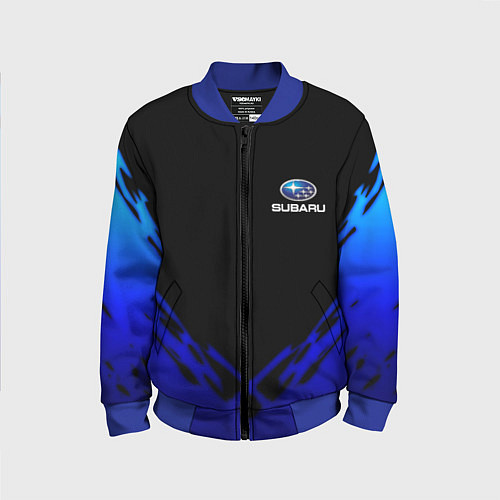 Детский бомбер Subaru geomery / 3D-Синий – фото 1
