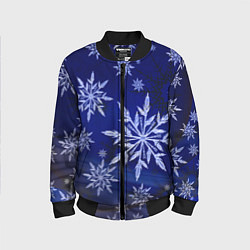 Детский бомбер Зима и снежинки
