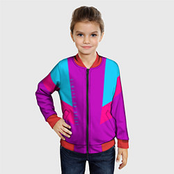 Бомбер детский Always in sports сиреньевый, цвет: 3D-красный — фото 2