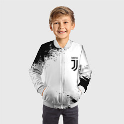 Бомбер детский Juventus sport color black, цвет: 3D-белый — фото 2