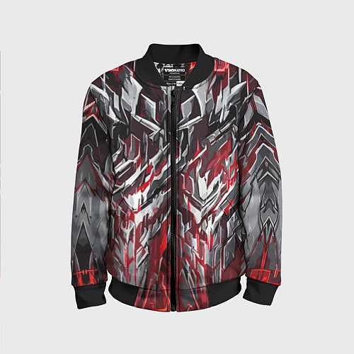 Детский бомбер Острый металл красный / 3D-Черный – фото 1