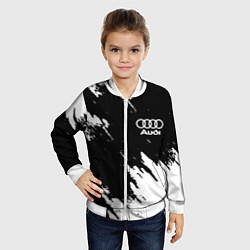 Бомбер детский Audi краски белые, цвет: 3D-белый — фото 2