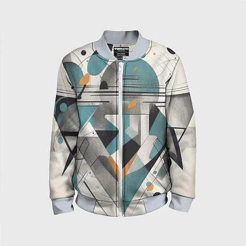 Детский бомбер Три человека авангард / 3D-Серый – фото 1